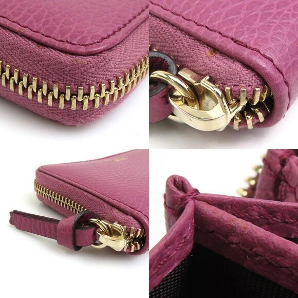 Gucci Zip Around Purple Leather Wallet  (Pre-Owned) - Picture 4 of 5